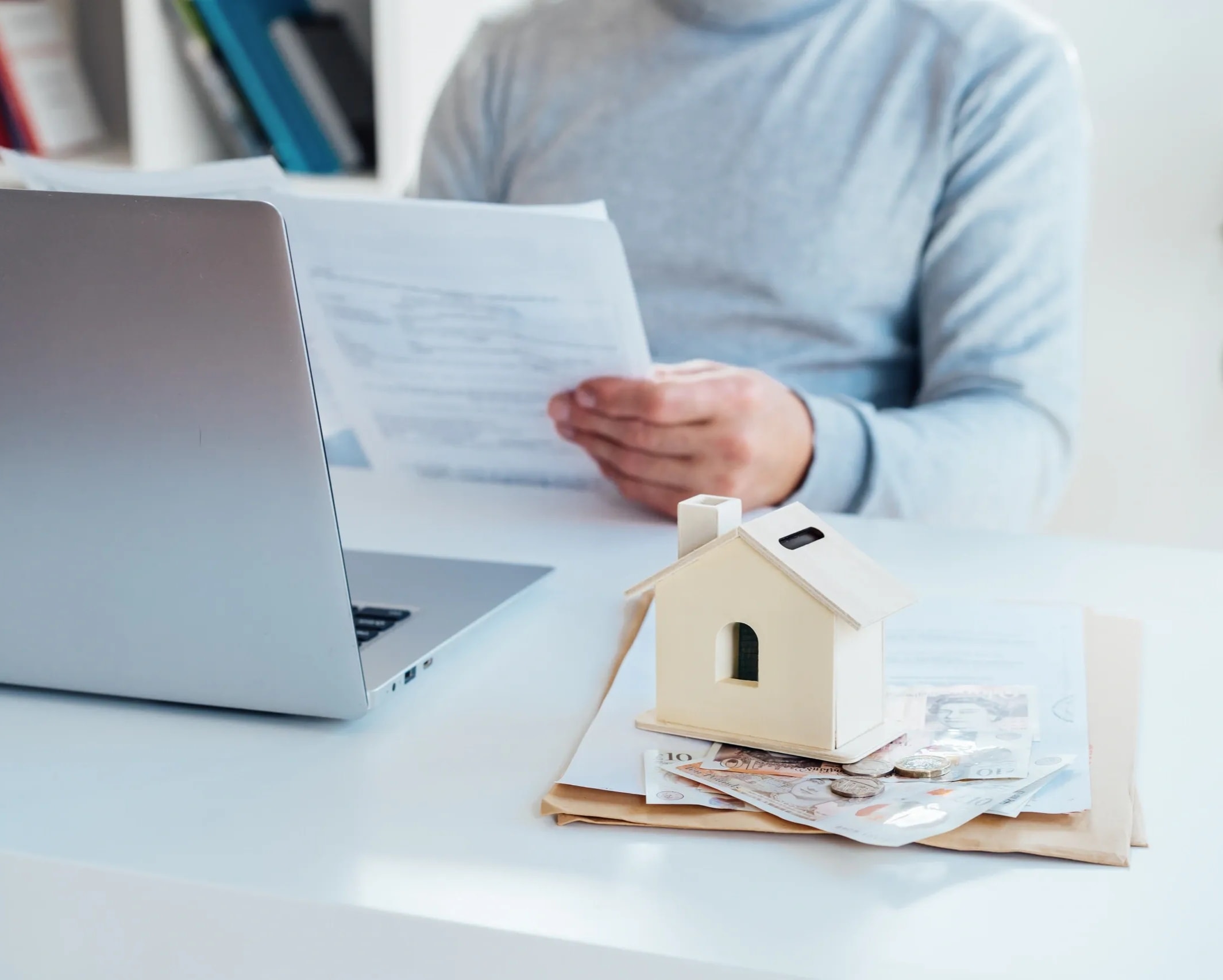 Person researching EPC ratings online for a UK property